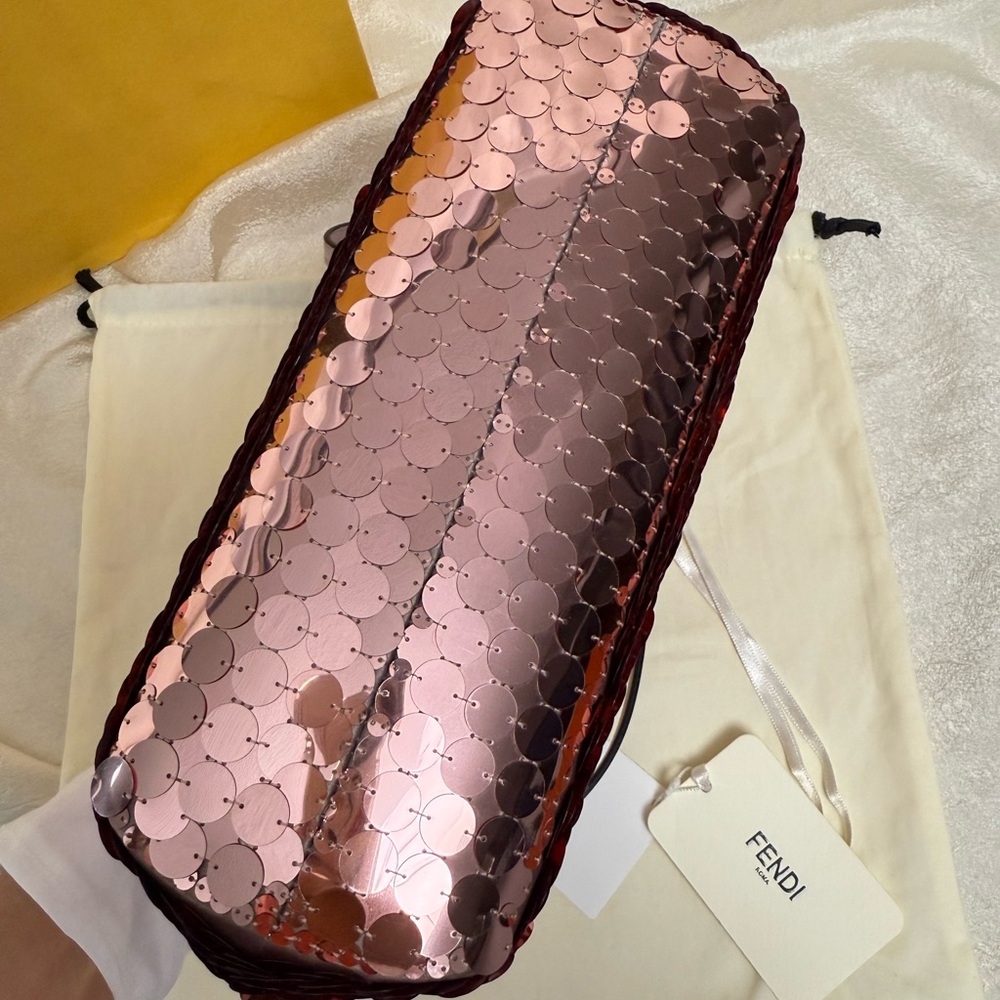 •••SOLD•••New Fendi First Shoulder Sequin Bag in Pink - Picture 10 of 15
